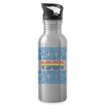 1981 - Water bottle with straw - silver - Right