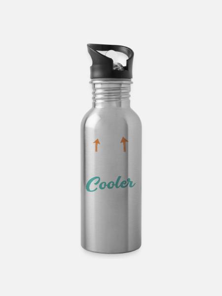 So sieht ein richtig cooler Informatiker aus - Trinkflasche mit integriertem Trinkhalm - Lightsilver