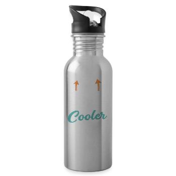 So sieht ein richtig cooler Konditor aus - Trinkflasche mit integriertem Trinkhalm - Lightsilver - Rechts