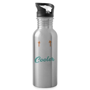 So sieht ein richtig cooler Vorarbeiter aus - Trinkflasche mit integriertem Trinkhalm - Lightsilver - Rechts