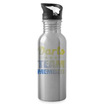 Darts Team - Water bottle with straw - silver - Right