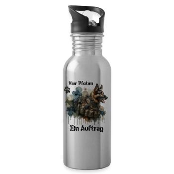 Buddy - Service Dog - Water bottle with straw - silver - Right