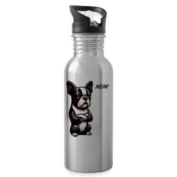 Nein Boston Terrier Boston Boston terrier besitzer - Trinkflasche mit integriertem Trinkhalm - Lightsilver - Rechts