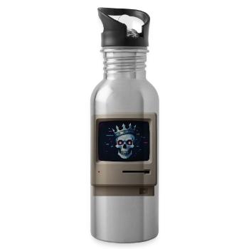 KING Mc PIRATE – Geek & Science-Fiction - Trinkflasche mit integriertem Trinkhalm - Lightsilver - Rechts