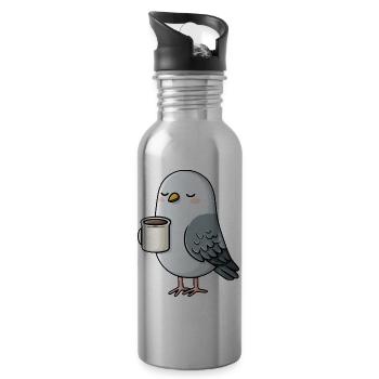 Bibper de café Pigeon Cosy - Gourde avec paille intégrée - argent clair - Droite