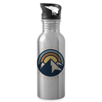 Heiweh from Graubünden - Water bottle with straw - silver - Right