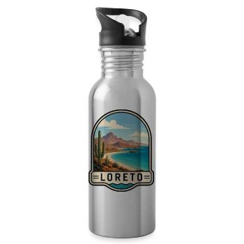 Asheville USA Urlaub Reisen Natur Kunst Stadt - Trinkflasche mit integriertem Trinkhalm - Lightsilver - Rechts