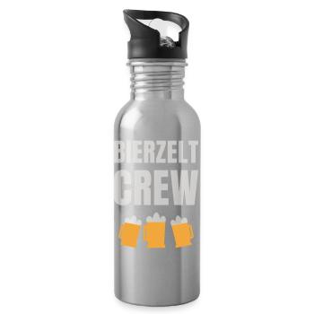 Bierzelt Crew Volksfest Festzelt Maß Partnerlook - Trinkflasche mit integriertem Trinkhalm - Lightsilver - Rechts