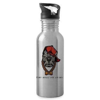 Bulldog Street Cap Halskette - Trinkflasche mit integriertem Trinkhalm - Lightsilver - Rechts