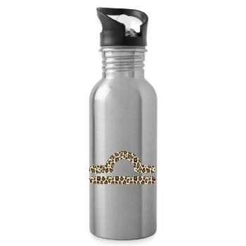 Zodiac sign Libra - Water bottle with straw - silver - Right