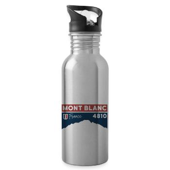 Tour Du Mont Blanc 4810 Trekking Wandern France - Trinkflasche mit integriertem Trinkhalm - Lightsilver - Rechts