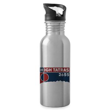 Haute Randonnée Randonnée Trekking Carpates - Gourde avec paille intégrée - argent clair - Droite