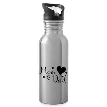 Mom and Dad - Trinkflasche mit integriertem Trinkhalm - Lightsilver - Rechts