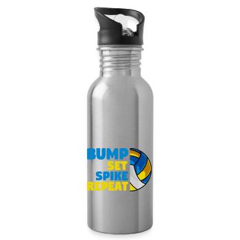 Volleyball Volleyball-Team Spieler Trainer - Trinkflasche mit integriertem Trinkhalm - Lightsilver - Rechts