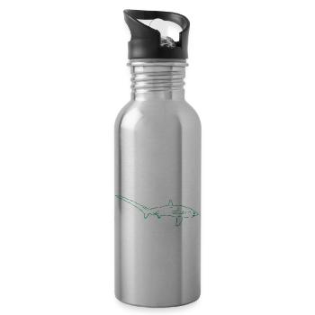 Well/ - Water bottle with straw - silver - Right