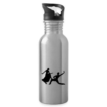 Tango - Water bottle with straw - silver - Right