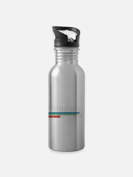 Virginia - Trinkflasche mit integriertem Trinkhalm - Lightsilver