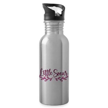Petite Sœur - Little Sister - Water bottle with straw - silver - Right
