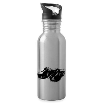 Holzschuh Hölzler - Trinkflasche mit integriertem Trinkhalm - Lightsilver - Rechts