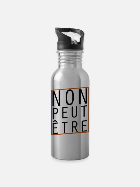 Non peut-être - Gourde avec paille intégrée - argent clair