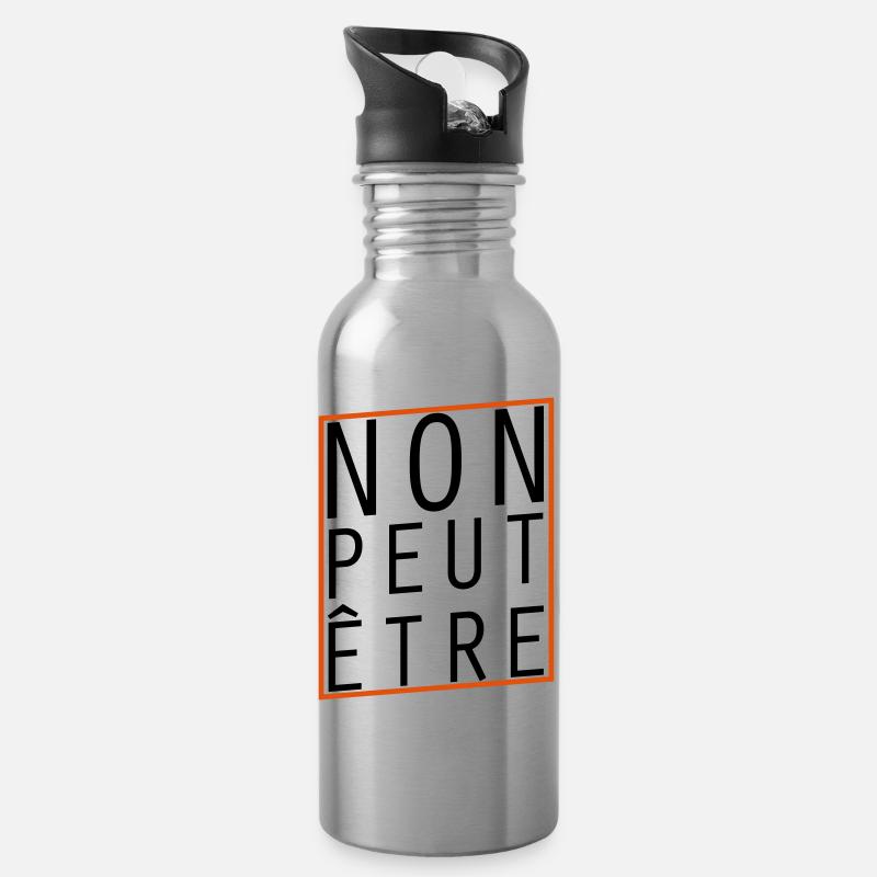 Non peut-être - Gourde avec paille intégrée - argent clair