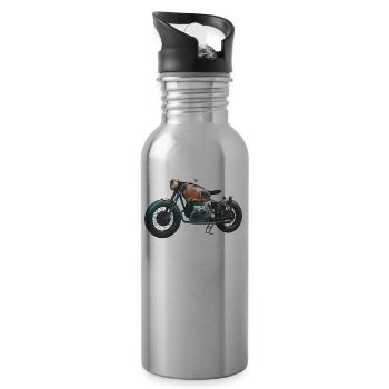moto - Gourde avec paille intégrée - argent clair - Droite