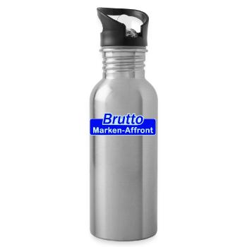 Brutto Marken Affront - Trinkflasche mit integriertem Trinkhalm - Lightsilver - Rechts