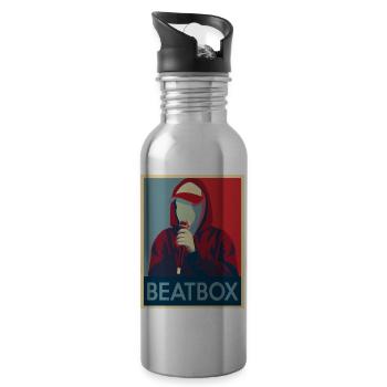 Beatbox - Trinkflasche mit integriertem Trinkhalm - Lightsilver - Rechts