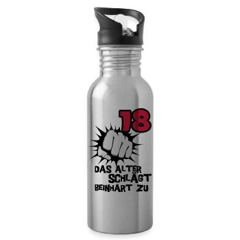 18ème Date de naissance: Age claque Beinhart - Gourde avec paille intégrée - argent clair - Droite