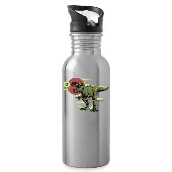 The Last Samurai in Dinosaurs. - Water bottle with straw - silver - Right
