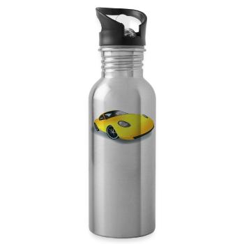 Auto - Trinkflasche mit integriertem Trinkhalm - Lightsilver - Rechts