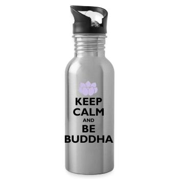 be buddha - Trinkflasche mit integriertem Trinkhalm - Lightsilver - Rechts