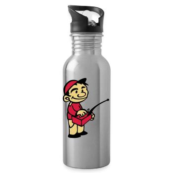 model rc child using model radio control - Water bottle with straw - silver - Right