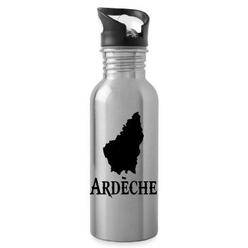 Ardèche ardeche Ardéchois - Gourde avec paille intégrée - argent clair - Droite