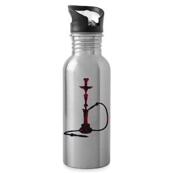 Shisha T-Shirt - Trinkflasche mit integriertem Trinkhalm - Lightsilver - Rechts