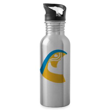parrot - Water bottle with straw - silver - Right