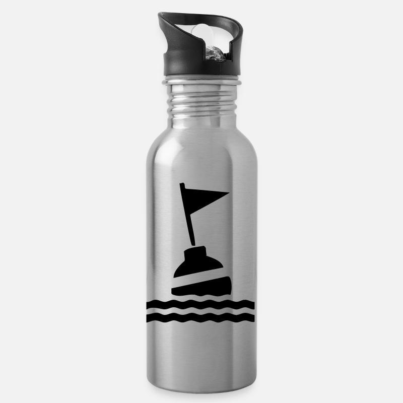 Tag - Trinkflasche mit integriertem Trinkhalm - Lightsilver
