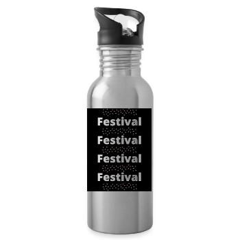 Festival - Trinkflasche mit integriertem Trinkhalm - Lightsilver - Rechts