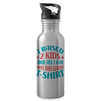 Mutter - Trinkflasche mit integriertem Trinkhalm - Lightsilver - Rechts