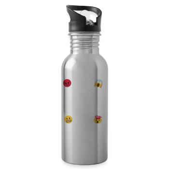 das nennt man Fressefreiheit - Trinkflasche mit integriertem Trinkhalm - Lightsilver - Rechts