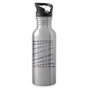 Bristol England UK Stadt Schrift Skyline Heimat - Trinkflasche mit integriertem Trinkhalm - Lightsilver - Rechts