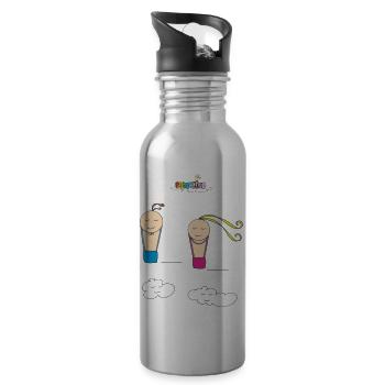 Flying Pallaparents - Water bottle with straw - silver - Right