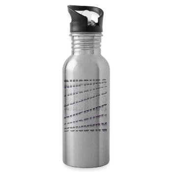 Duisburg Deutschland Stadt Schrift Skyline Heimat - Trinkflasche mit integriertem Trinkhalm - Lightsilver - Rechts
