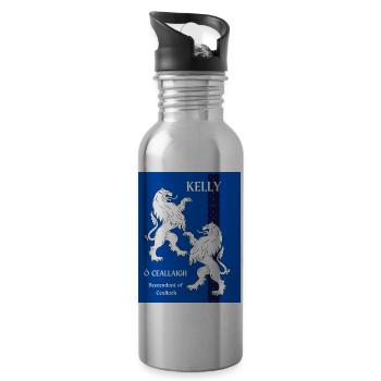 KELLY2 - Water bottle with straw - silver - Right