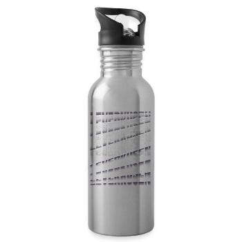 Leverkusen Deutschland Stadt Schrift Skyline - Trinkflasche mit integriertem Trinkhalm - Lightsilver - Rechts