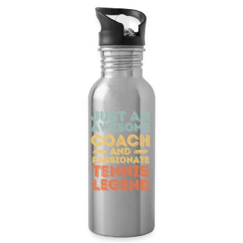 Coach Tennis retro - Water bottle with straw - silver - Right
