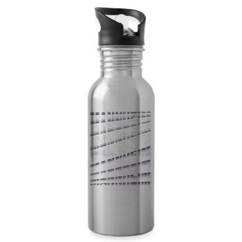 Mannheim Deutschland Stadt Schrift Skyline Heimat - Trinkflasche mit integriertem Trinkhalm - Lightsilver - Rechts