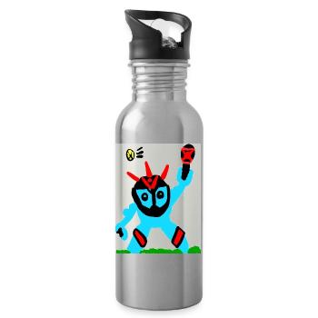 Elias 25 - Trinkflasche mit integriertem Trinkhalm - Lightsilver - Rechts