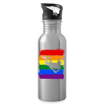 Snorkeling LGBT Pride - Gourde avec paille intégrée - argent clair - Droite
