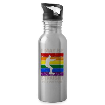 Wakeboard Droits LGBT - Gourde avec paille intégrée - argent clair - Droite